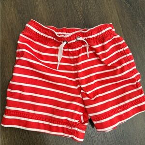 Red and White Striped Shorts